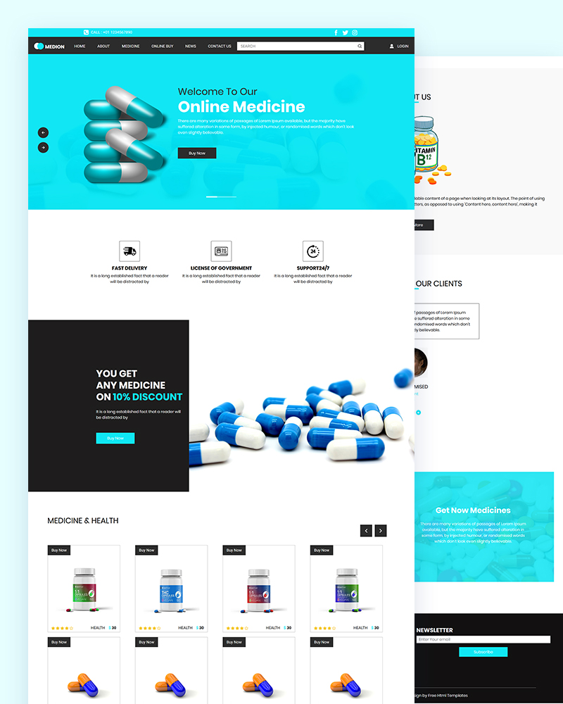 Medion – Medical Store Html Template