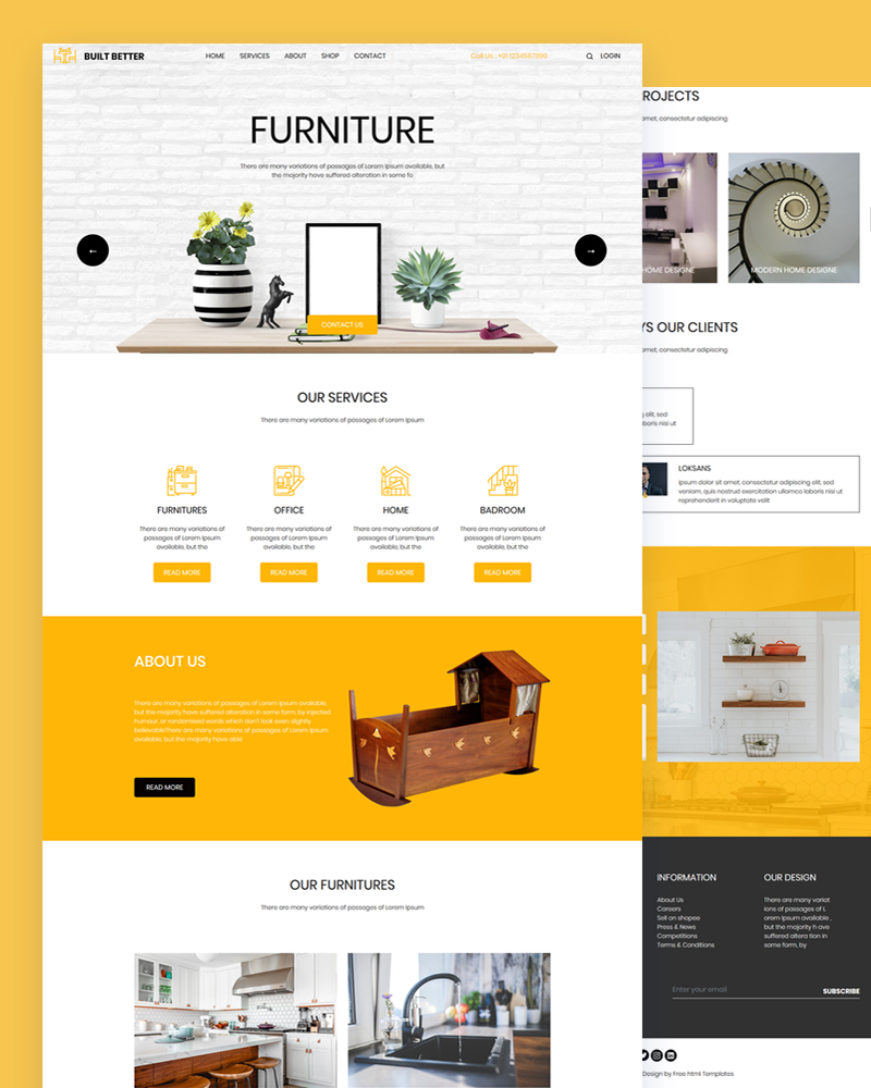 Built Better – Free Furniture HTML Template