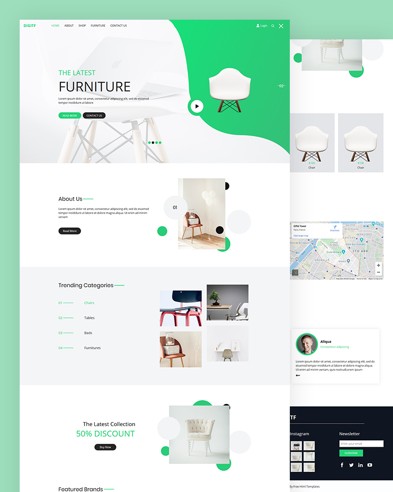 Digitf – Furniture Website Template