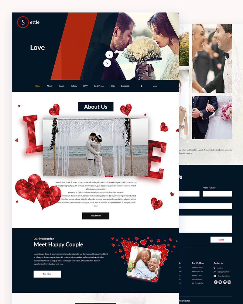 Wedding Couple HTML Templates Free
