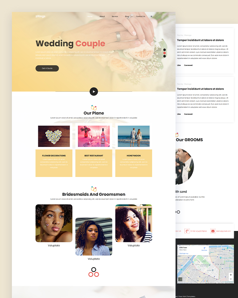 2rings - Wedding HTML Template