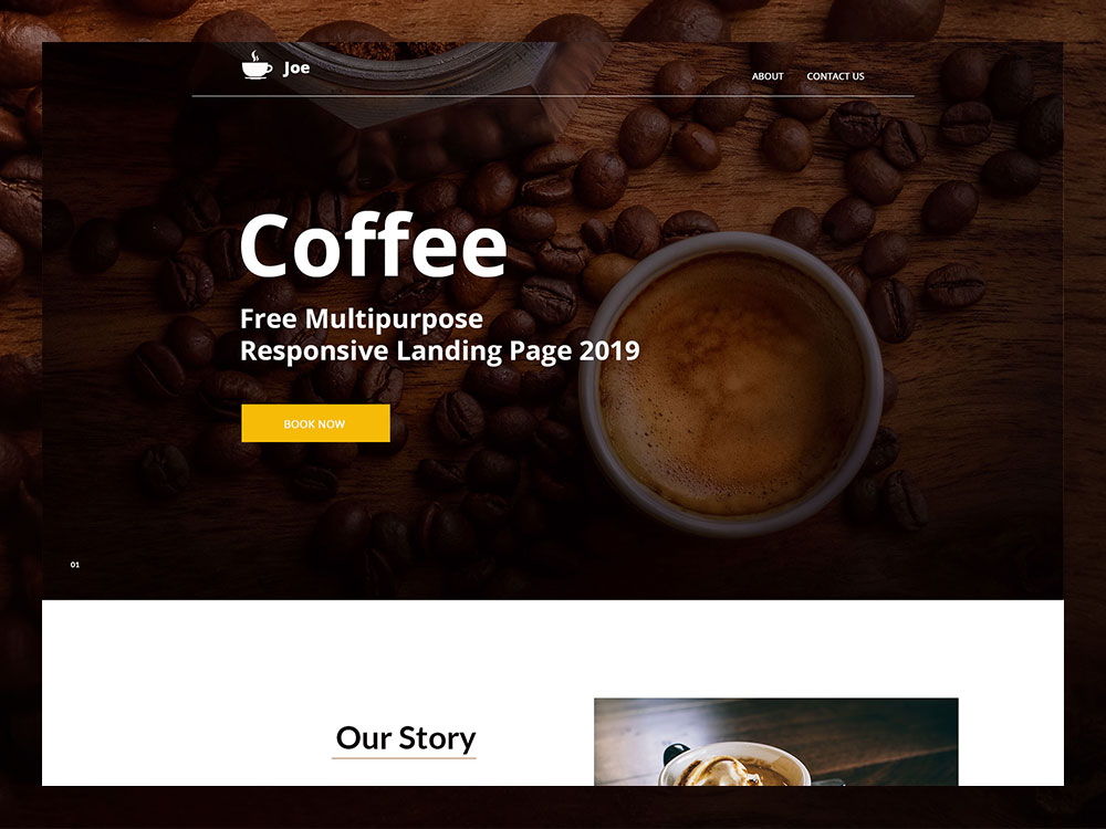 Joe - Free Coffee Shop PSD