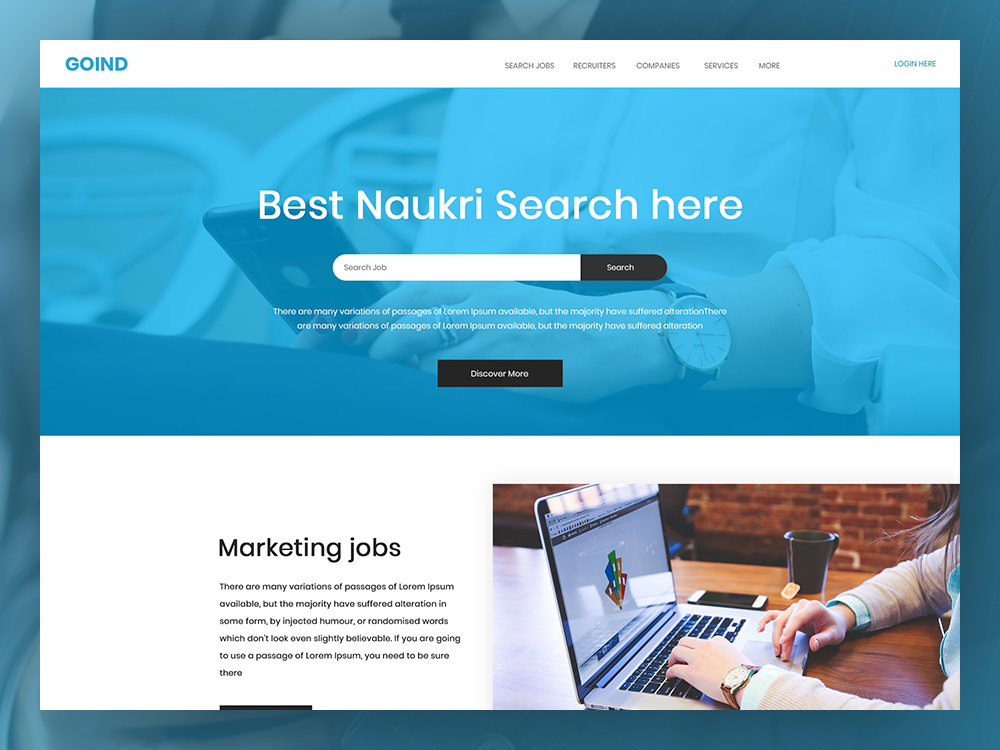 Goind - Job Search PSD Template