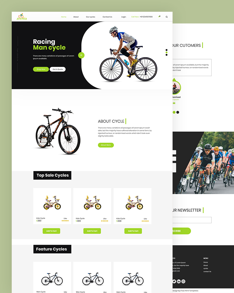 Jetcycle - Free Racing Cycle Website Template