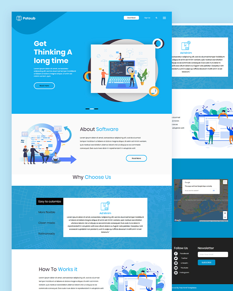 Potoub - Software PSD Template