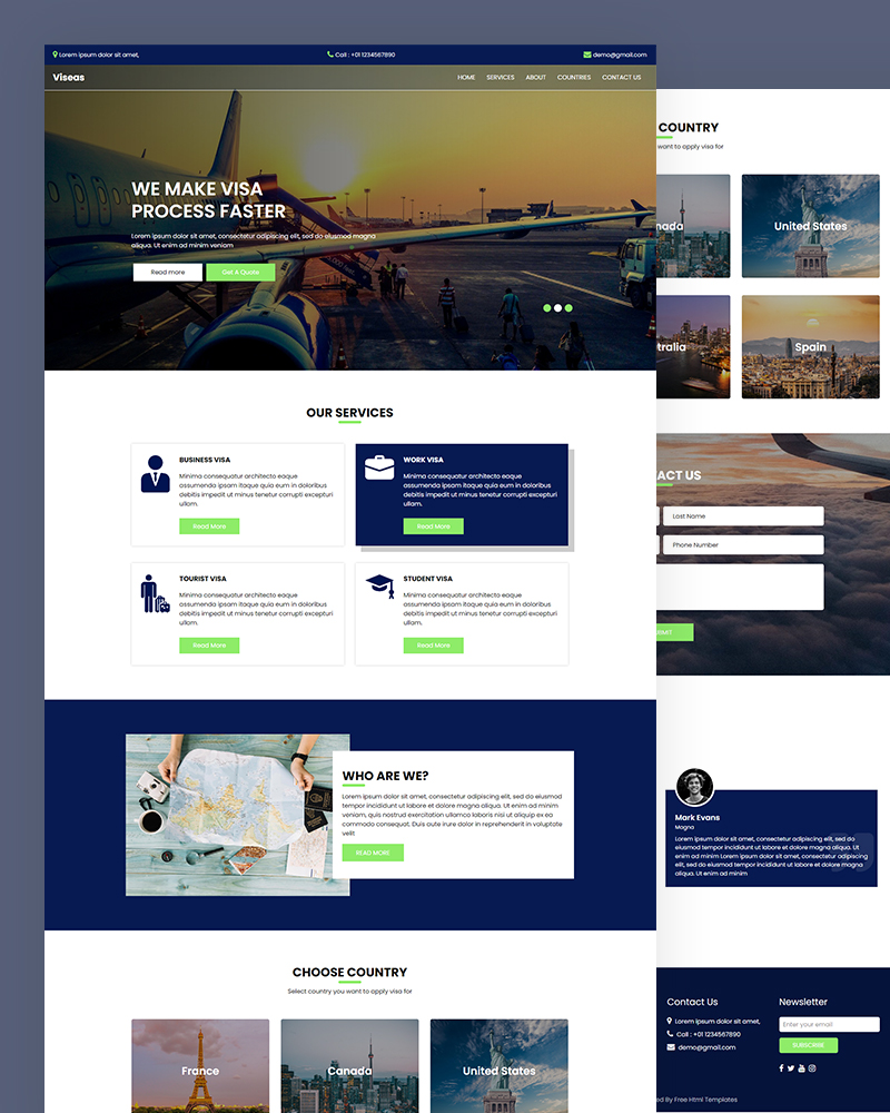 Viseas - Visa Website Template