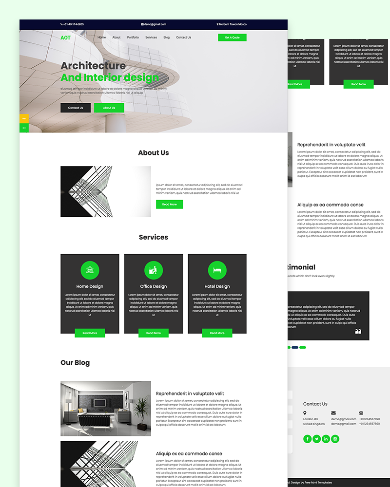 AOT – Architecture And Interior design Template