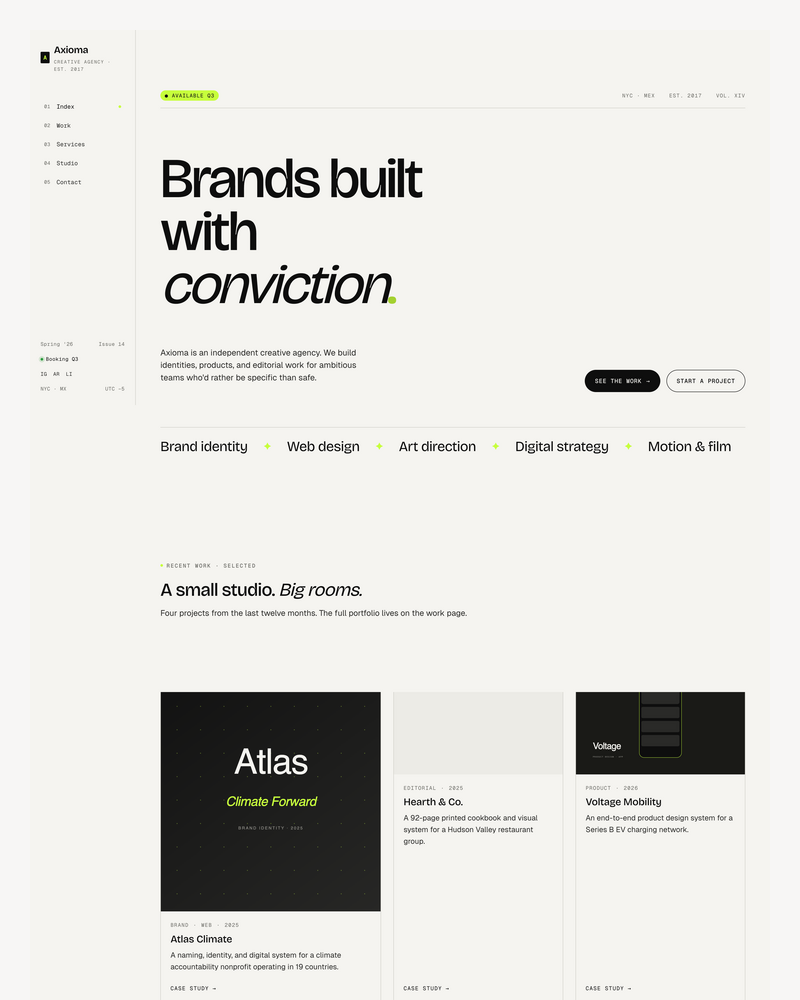 Axioma — Creative Agency Website Template
