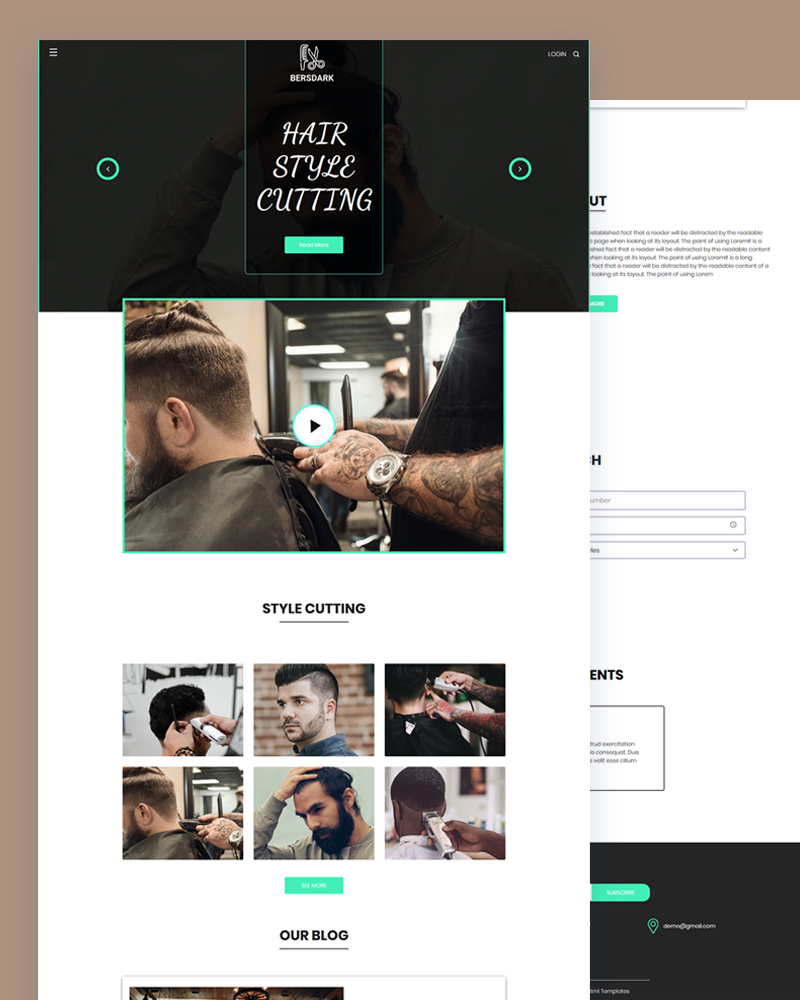 Bersdark - Hair Cutting HTML Template