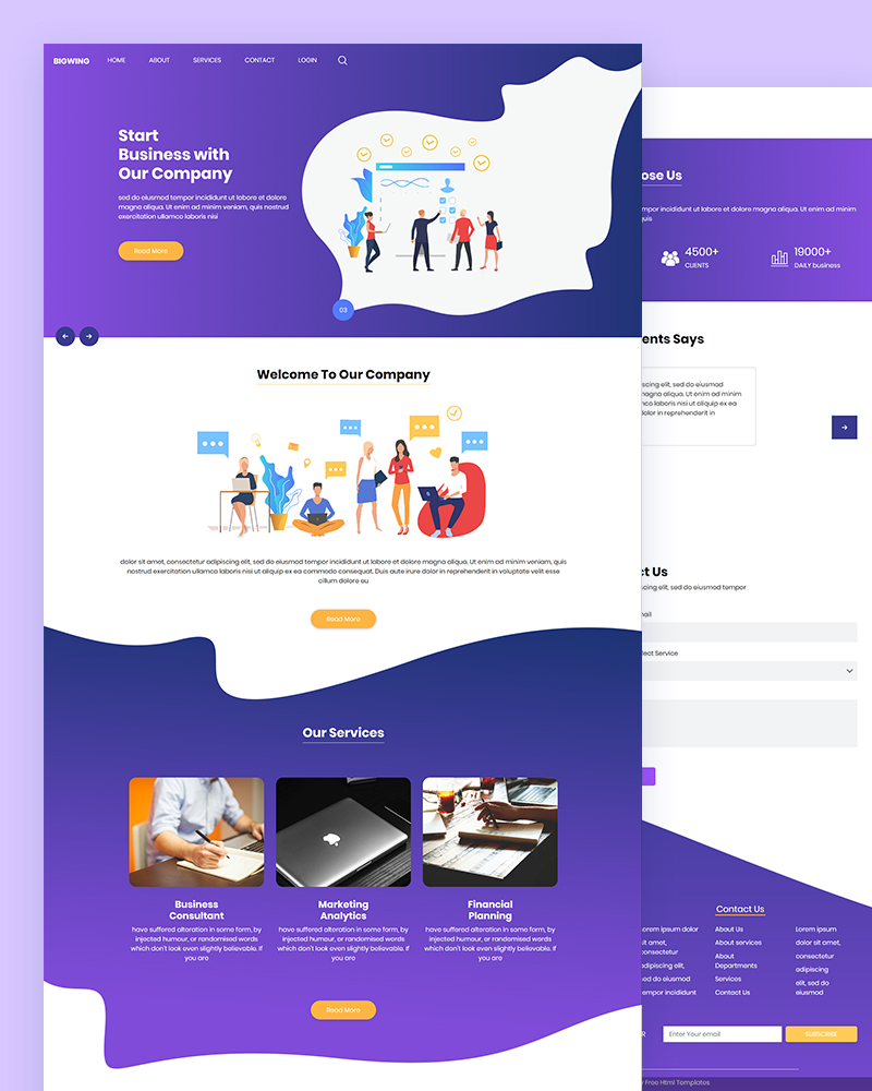 Bigwing - Business Startup Html Template