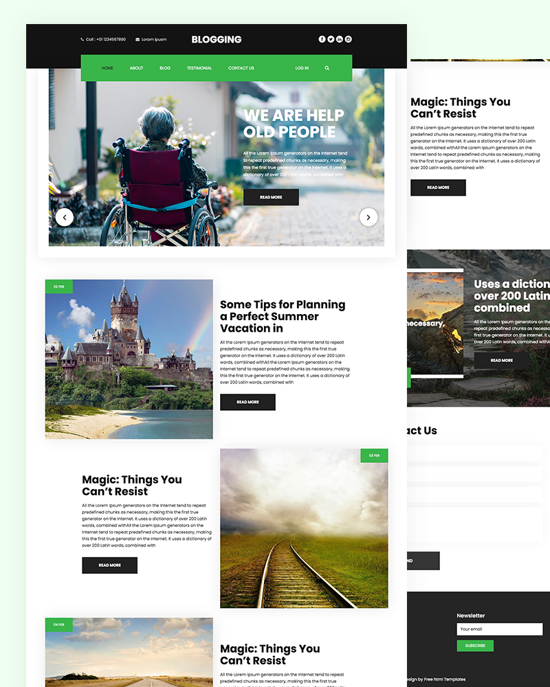 Blogging - Blog Website Template