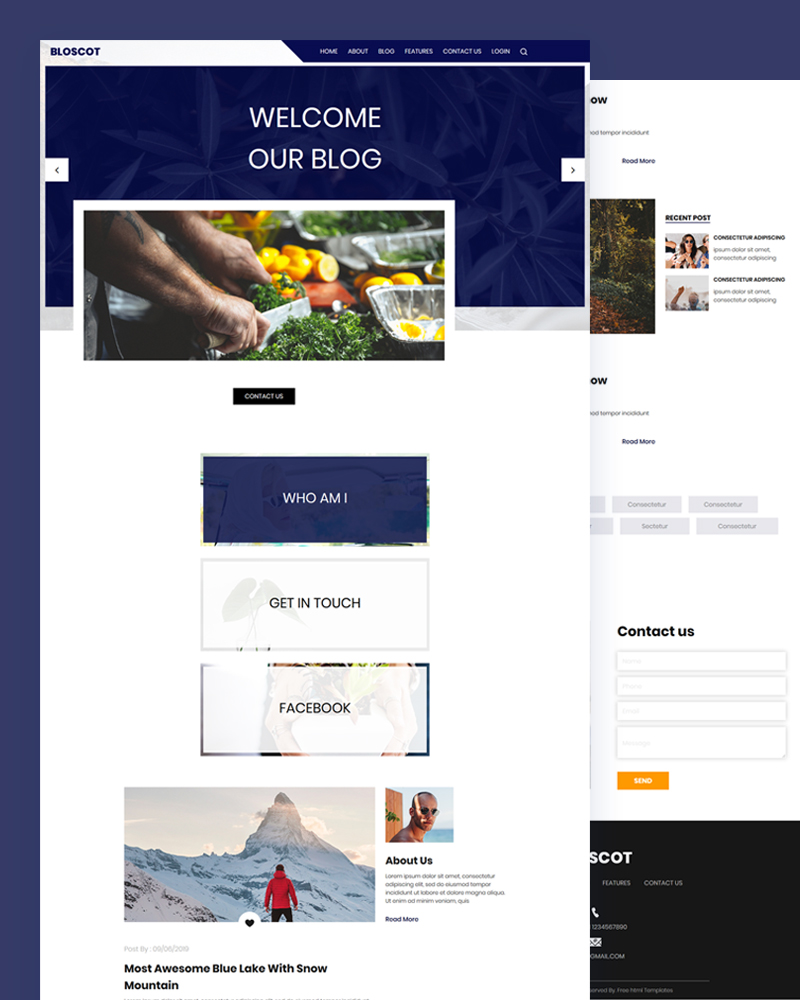 Bloscot - Free Blog HTML Template