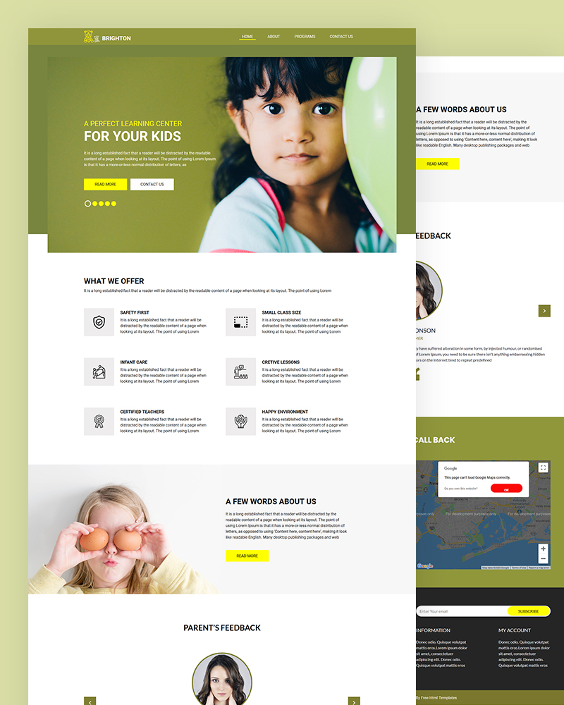Brighton - Learning center PSD Template
