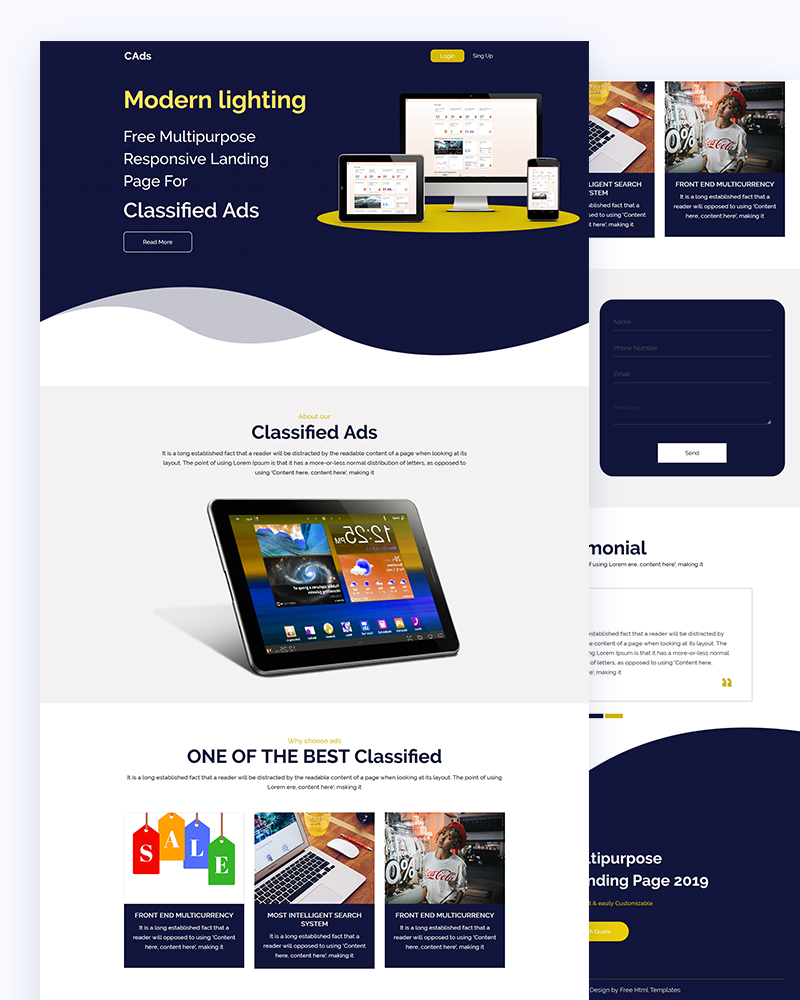 Cads - Free Classified PSD Template