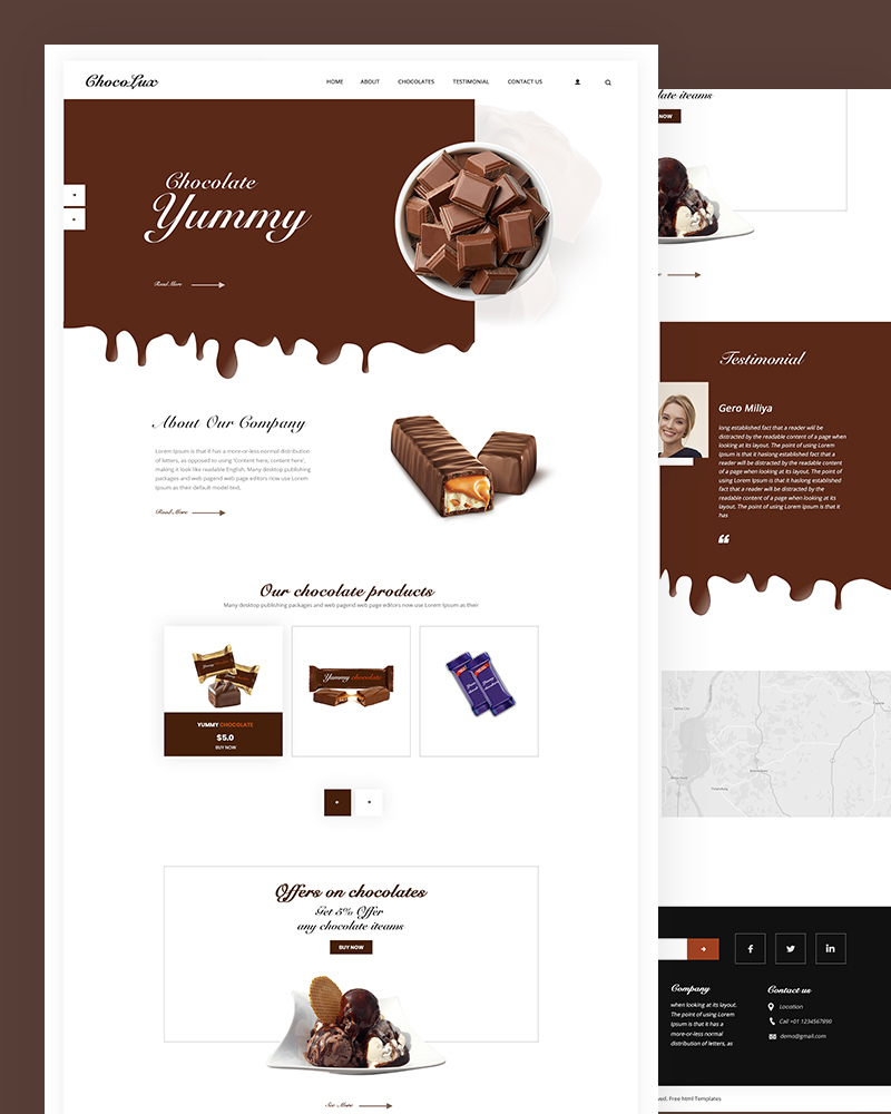 Chocolux - Chocolate PSD Template