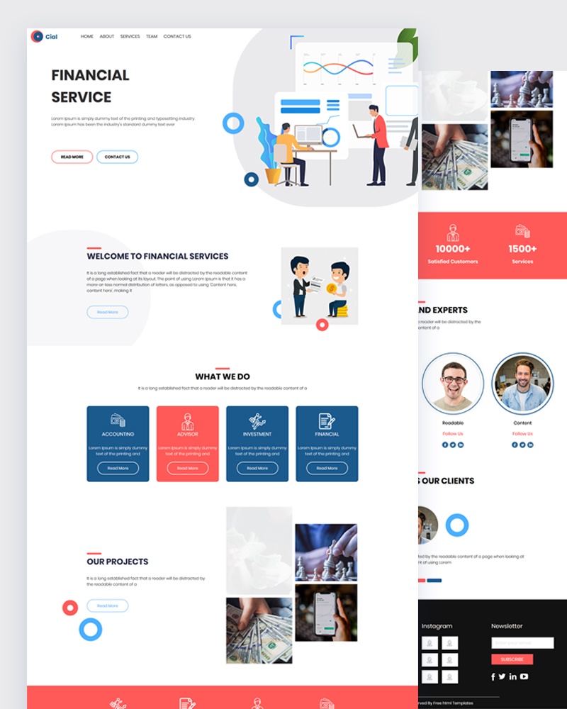 Cial - Financial PSD Template
