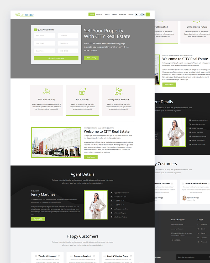 CITY - Free Real Estate Responsive Website template