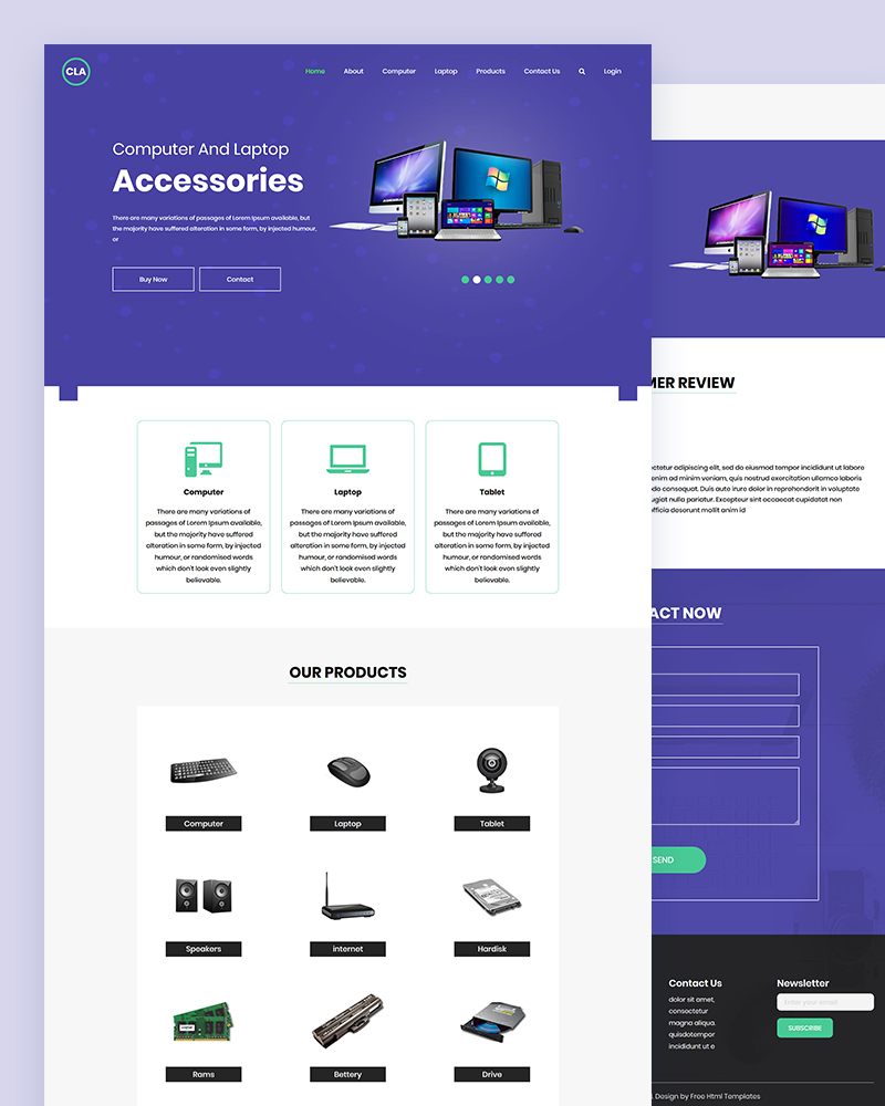 Cla - Computer Accessories PSD Template