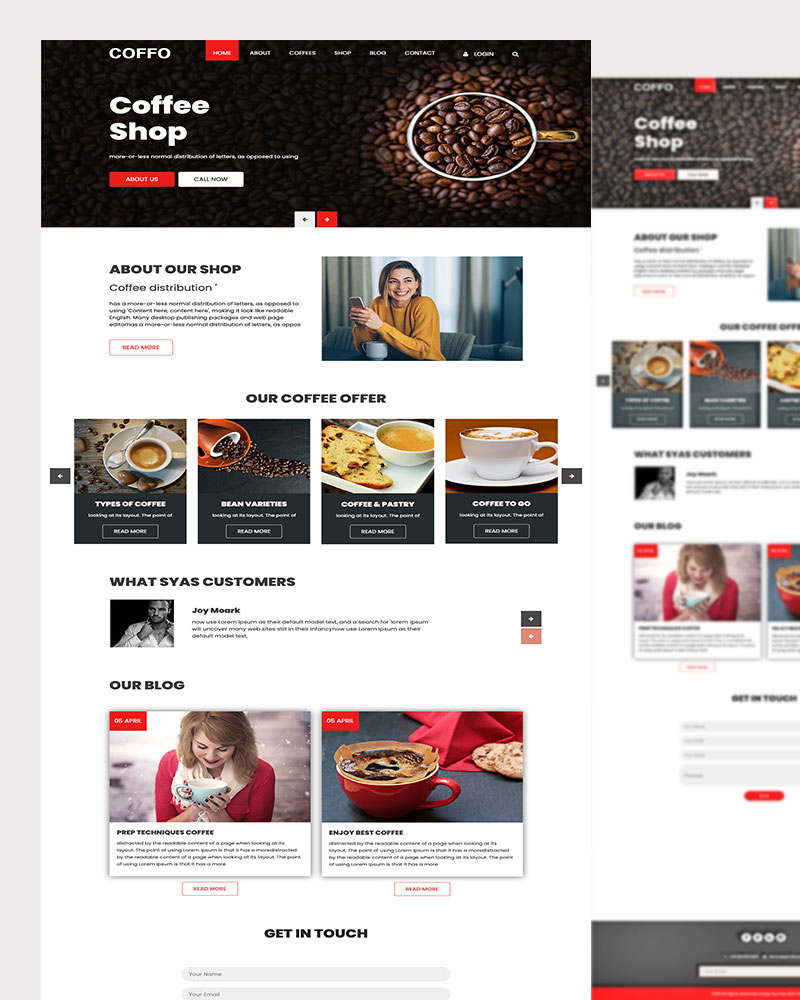 Coffo – A Modern Coffee Shop Website Template