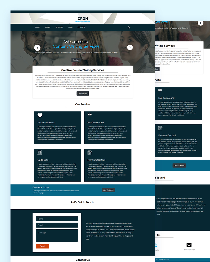 Cron - Content Writer PSD