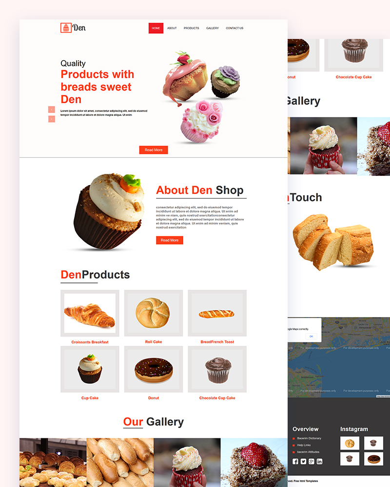 Den - Free Bakery Shop PSD
