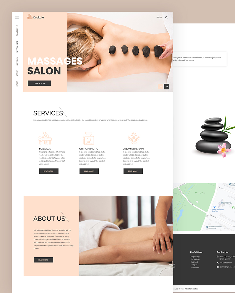Drokula - Massages Salon PSD Template