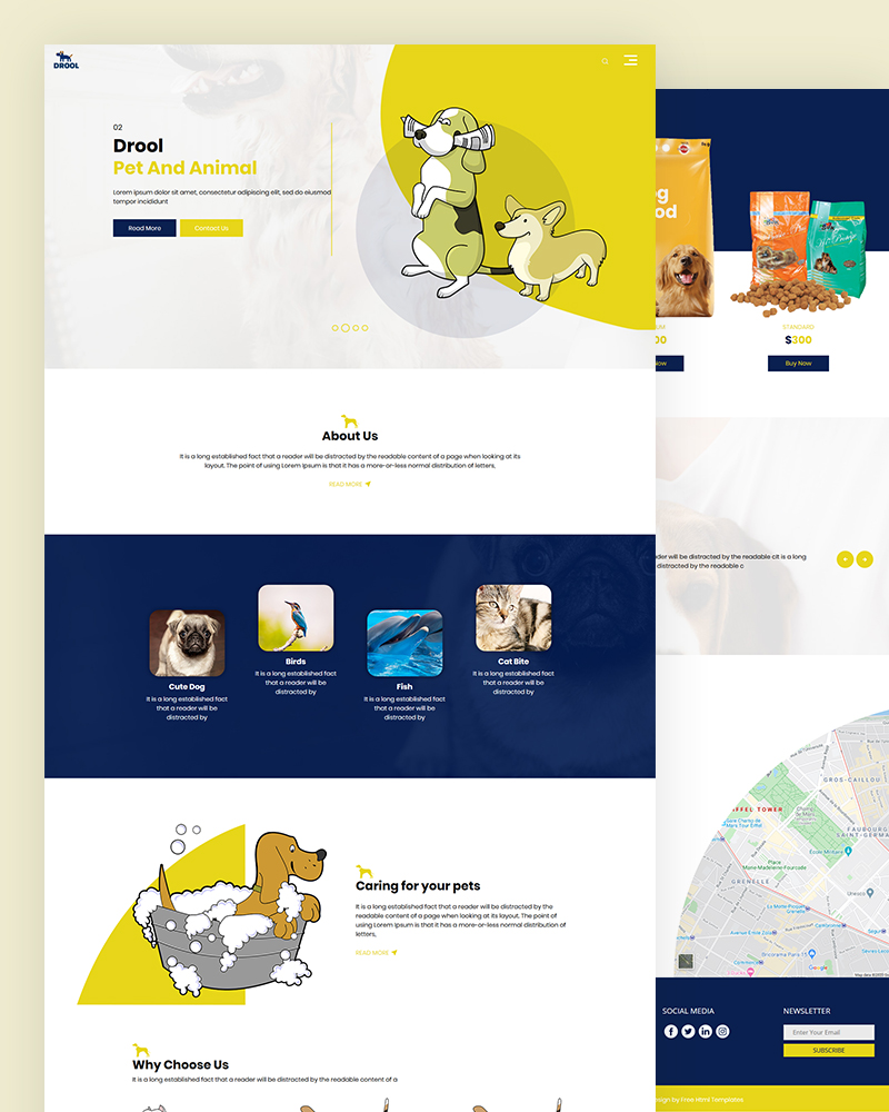 Drool - Free Pet & Animal HTML Template