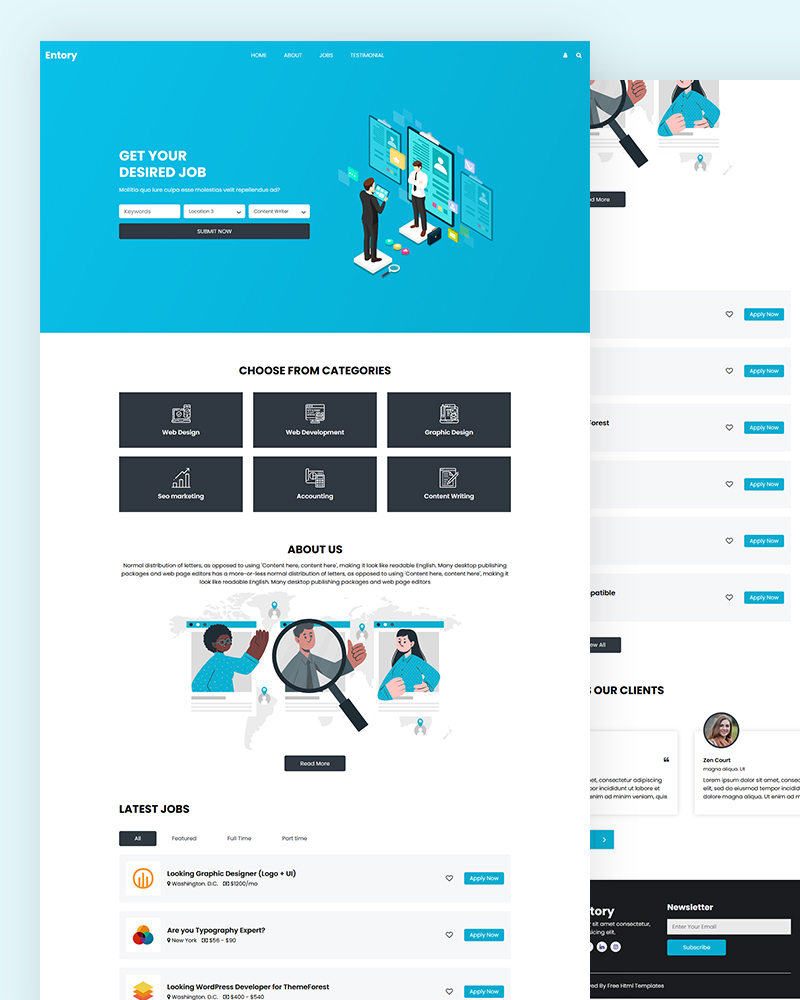 Entory - Job Portal HTML Template