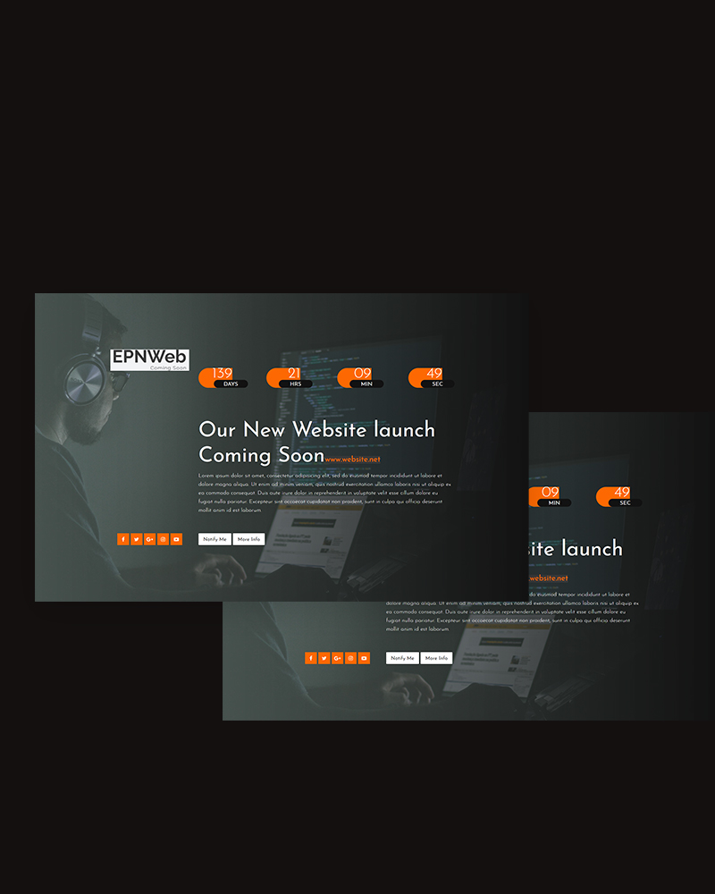 EPNWeb - Free HTML5 Coming Soon Template