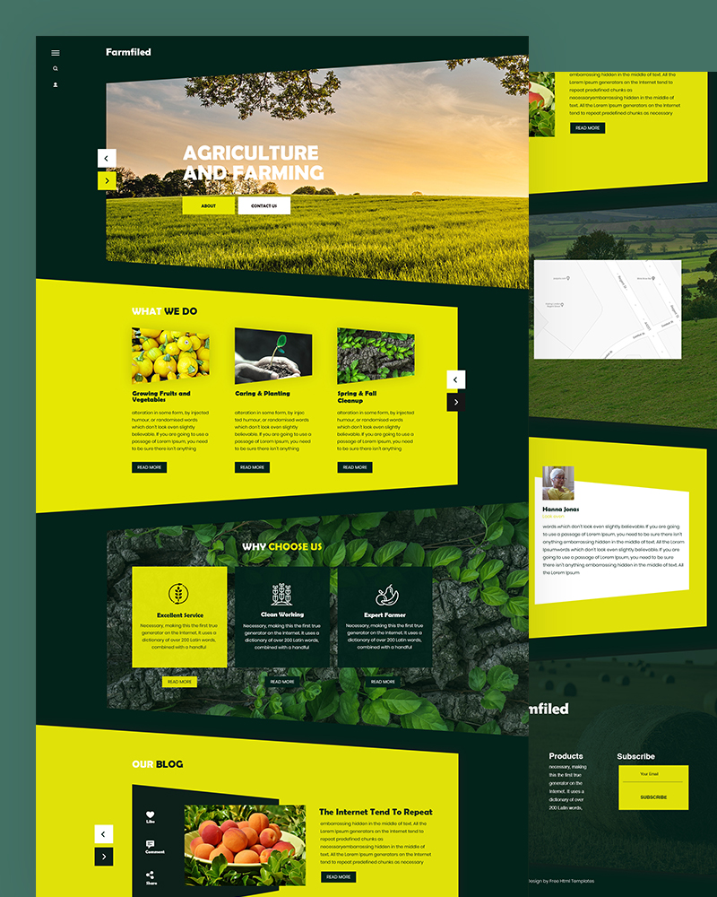 Farmfield - Green Farming PSD Template