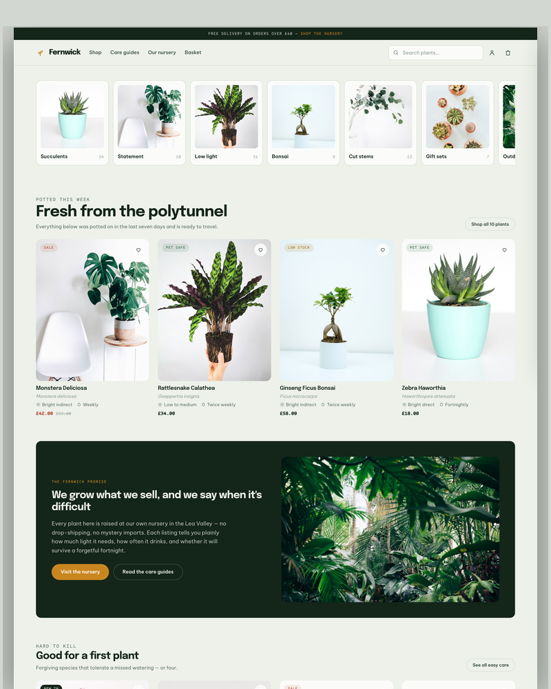 Fernwick — Plant Shop Ecommerce HTML Template