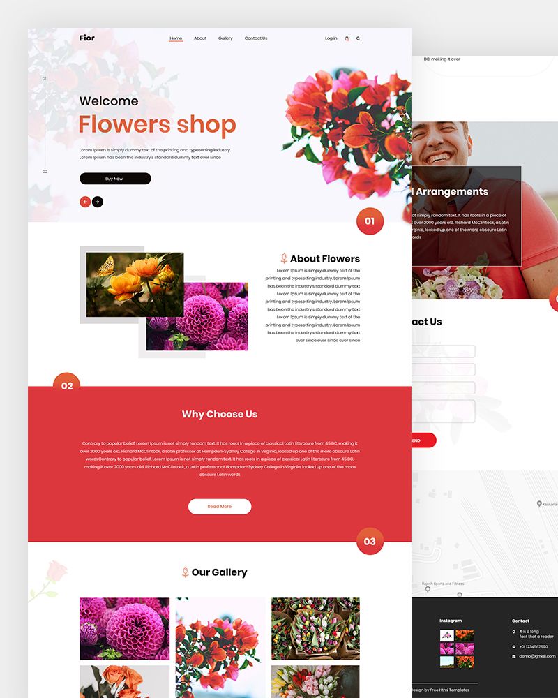 Fior - Flowers Shop PSD Template