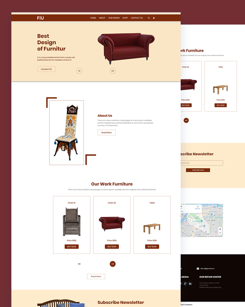 Fiu - Furniture PSD Template