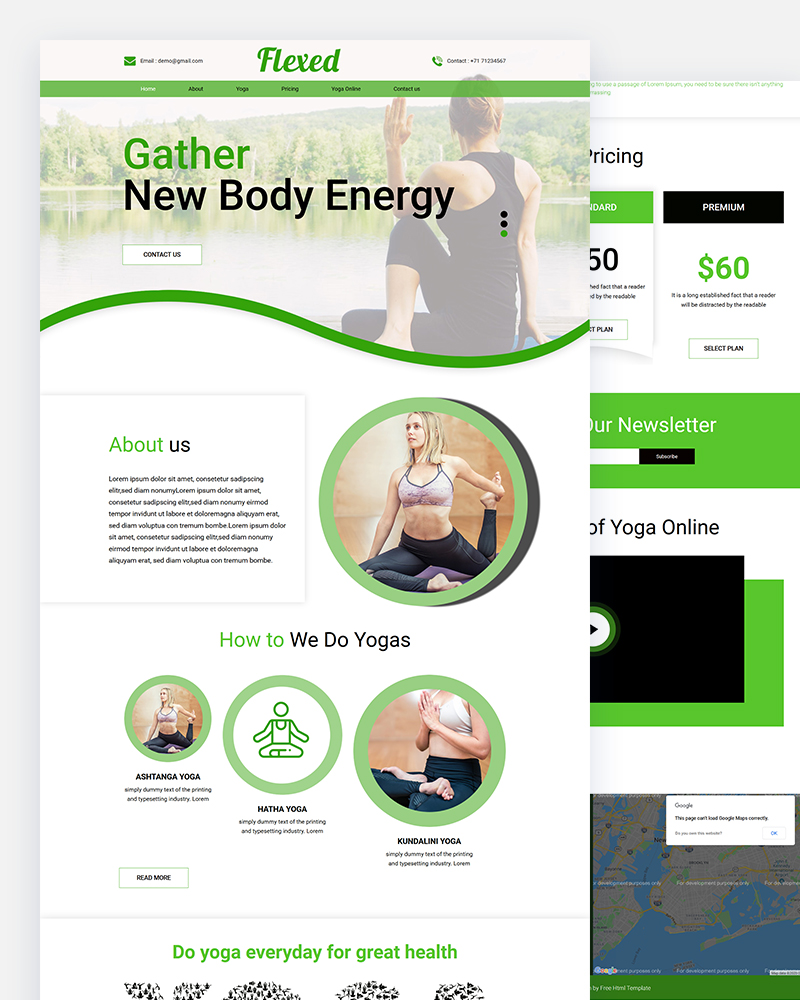 Flexed - Free Yoga PSD Template