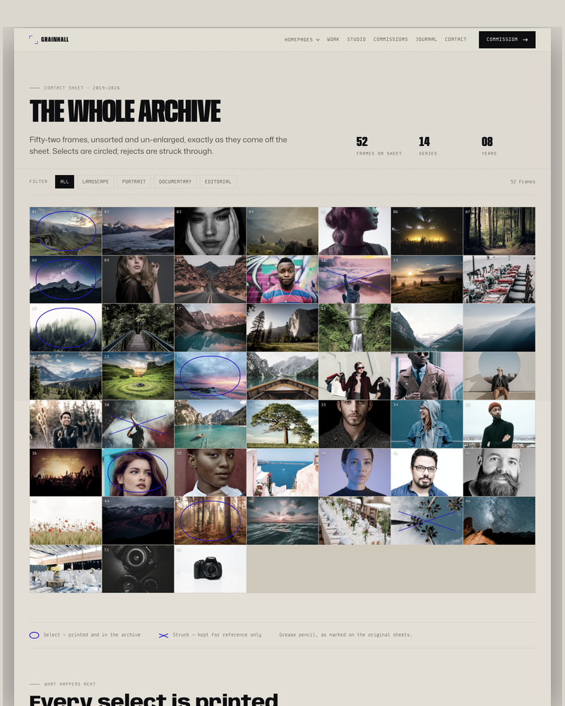 Grainhall — Photography Portfolio HTML Template