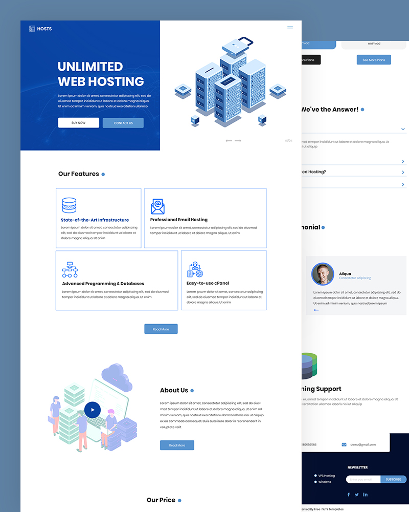 Hosts - Hosting PSD Template