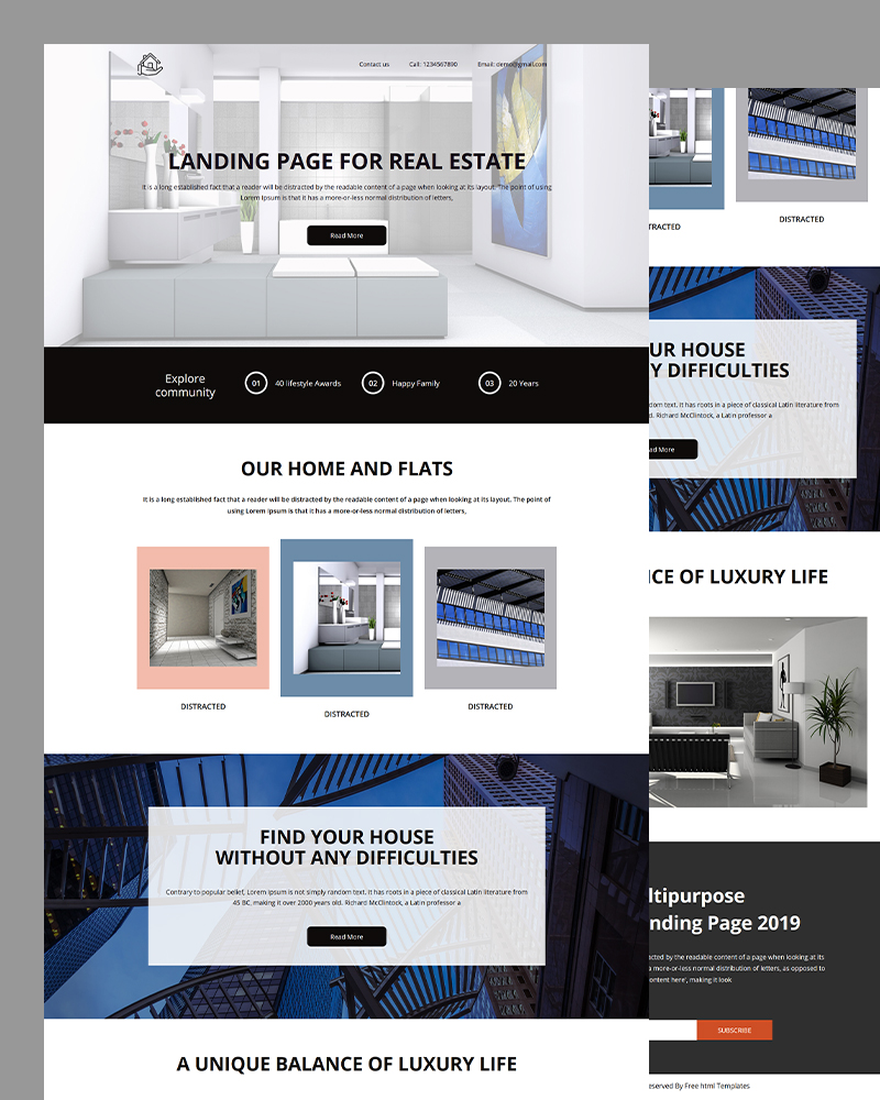 Interial - Real Estate PSD Template