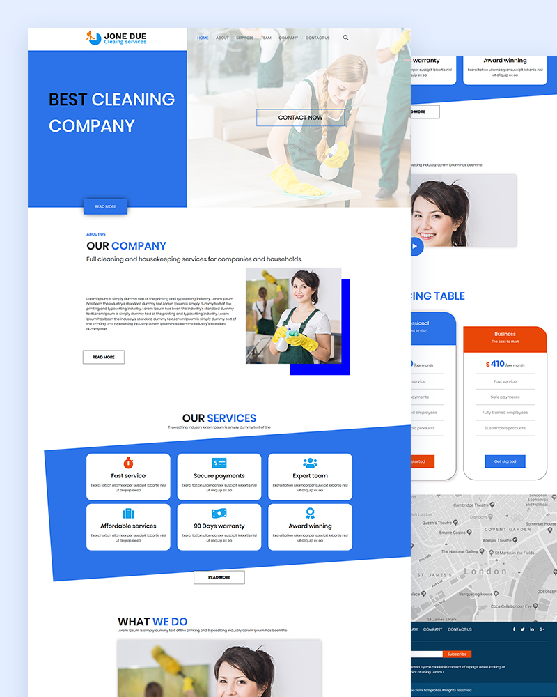 Jone Due - Cleaning Website Template