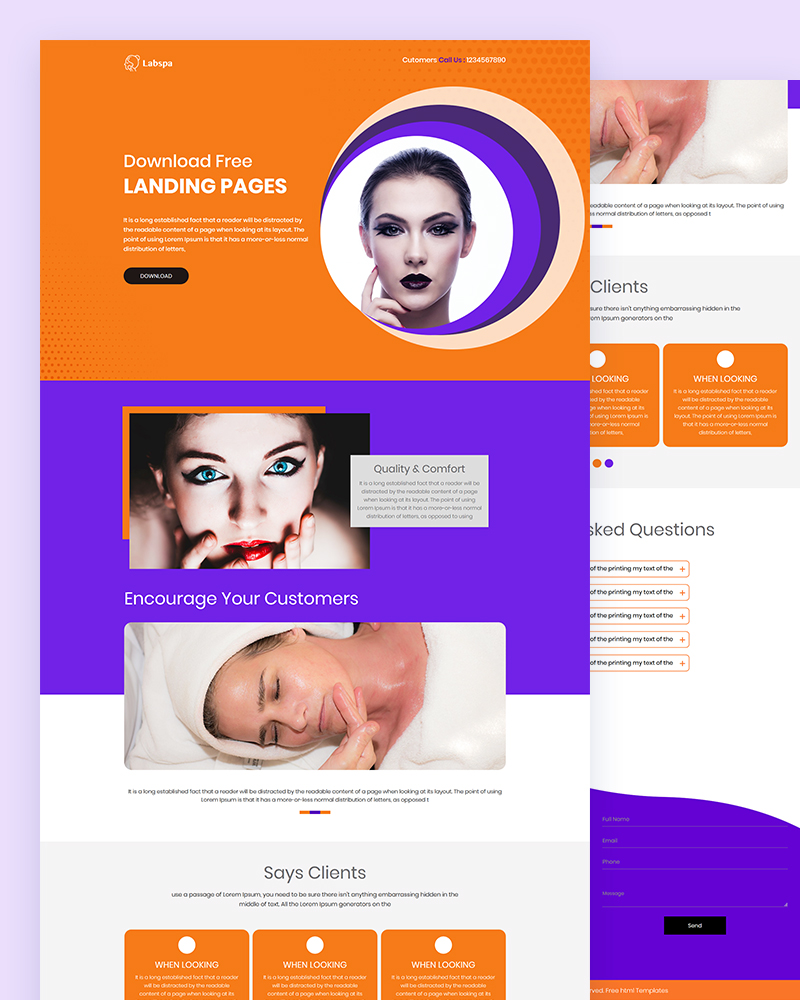 Labspa - Beauty Salon PSD Template