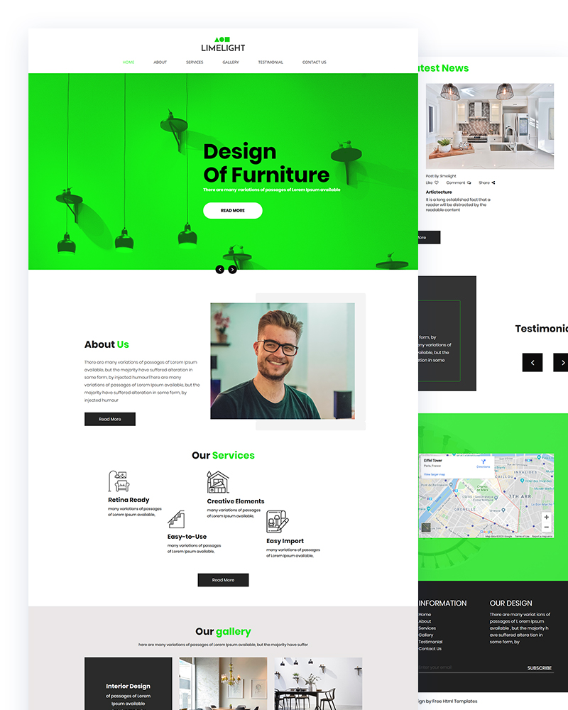Limelight - Furniture PSD Template