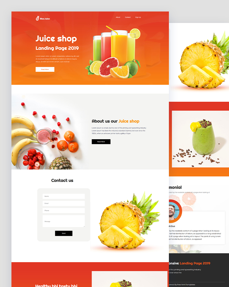 Macjuice - Juice Shop Website Template