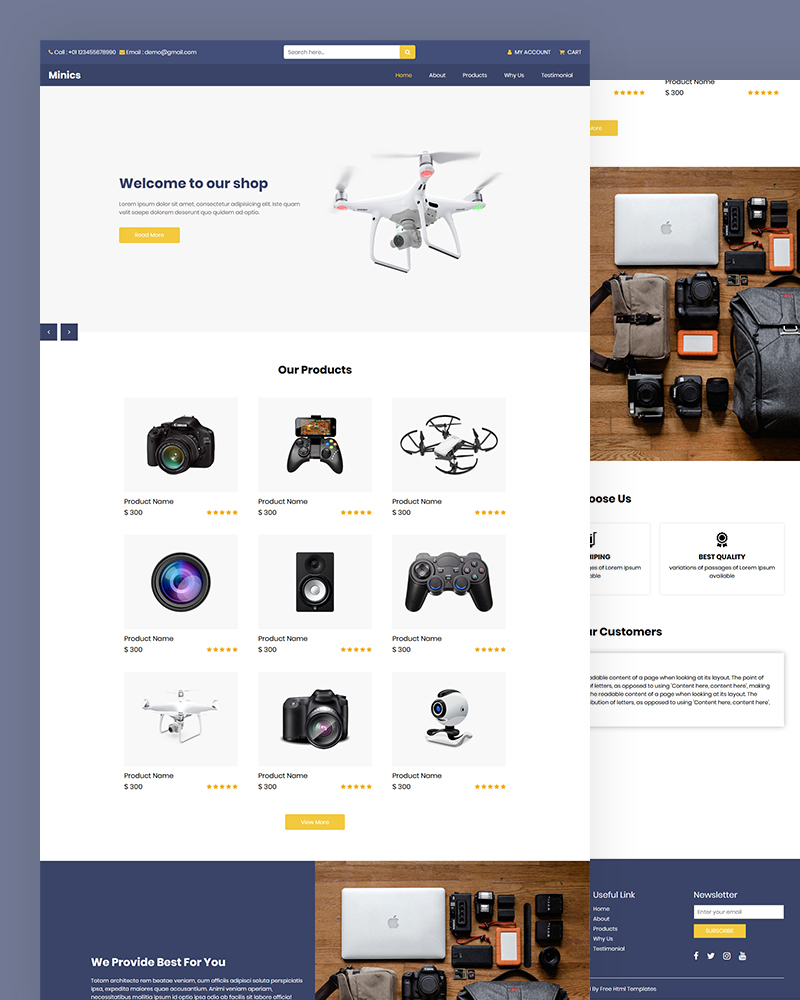 Minics - Online Ecommerce HTML Template