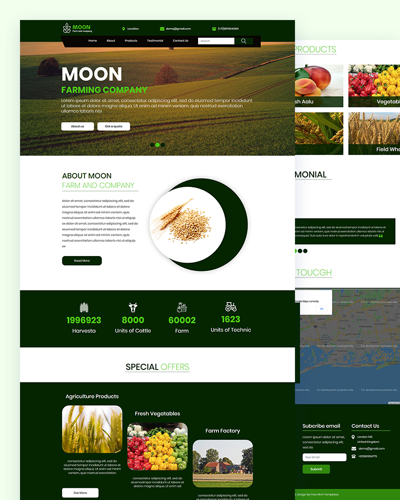 Moon - Free Farm PSD Template