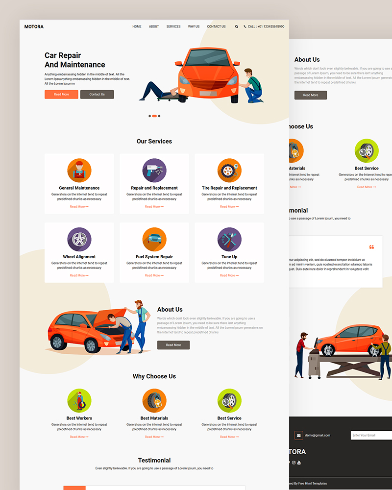 Motora - Car Repair HTML Template