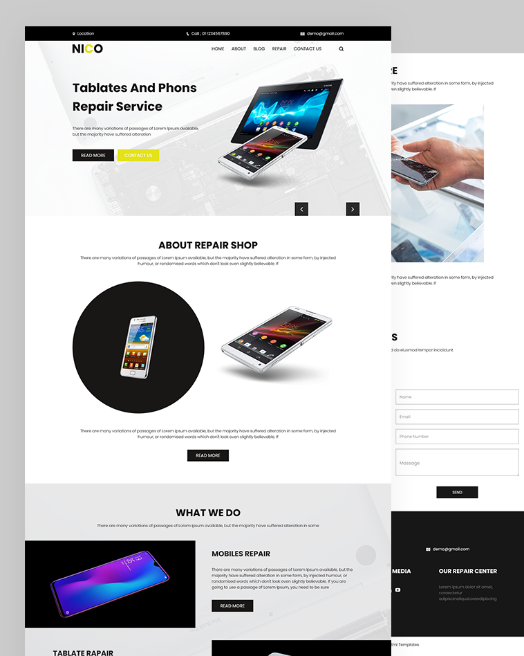 Nico - Tablets and Mobile Repair Service Template