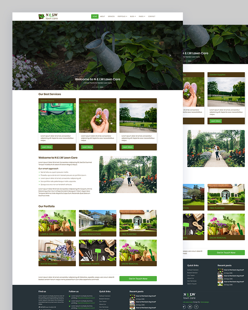 NLW - Lawncare free garden website template