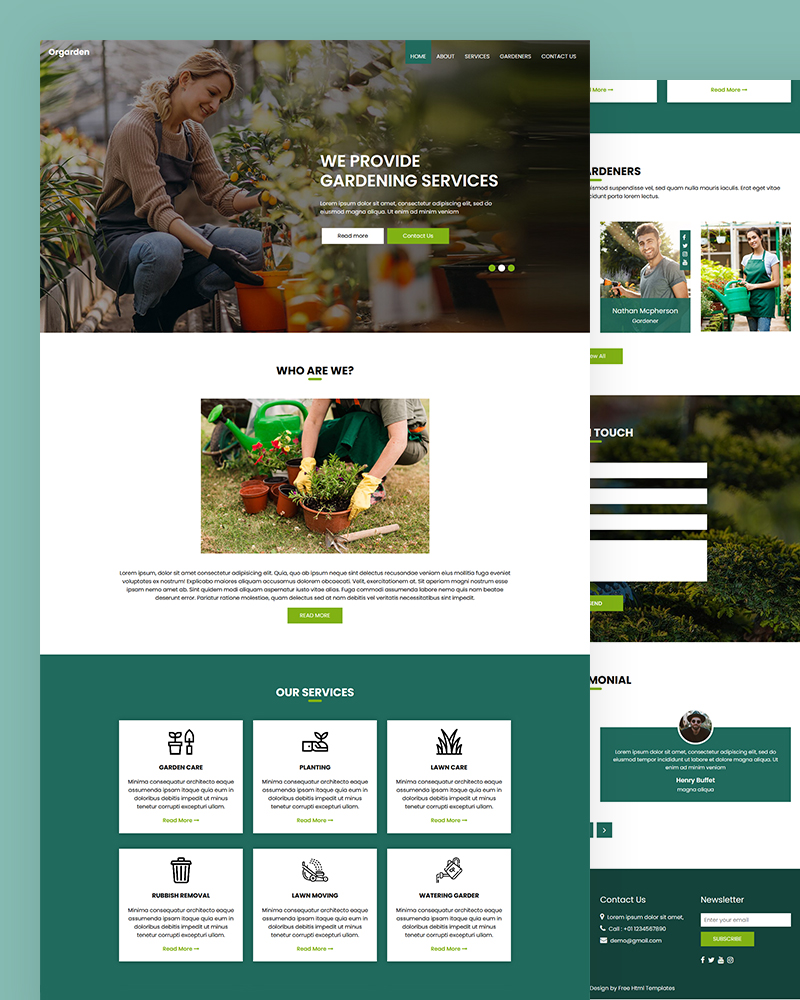 Orgarden - Free Gardening Services HTML Template