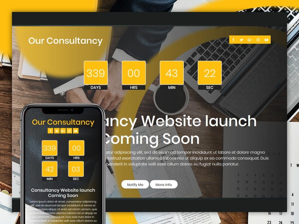 Our consultancy - Free Coming Soon Page Template