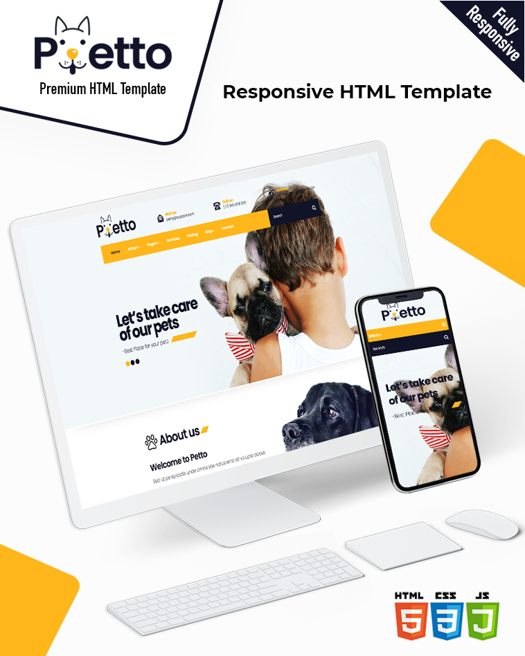 Petto - Pets Care HTML Template