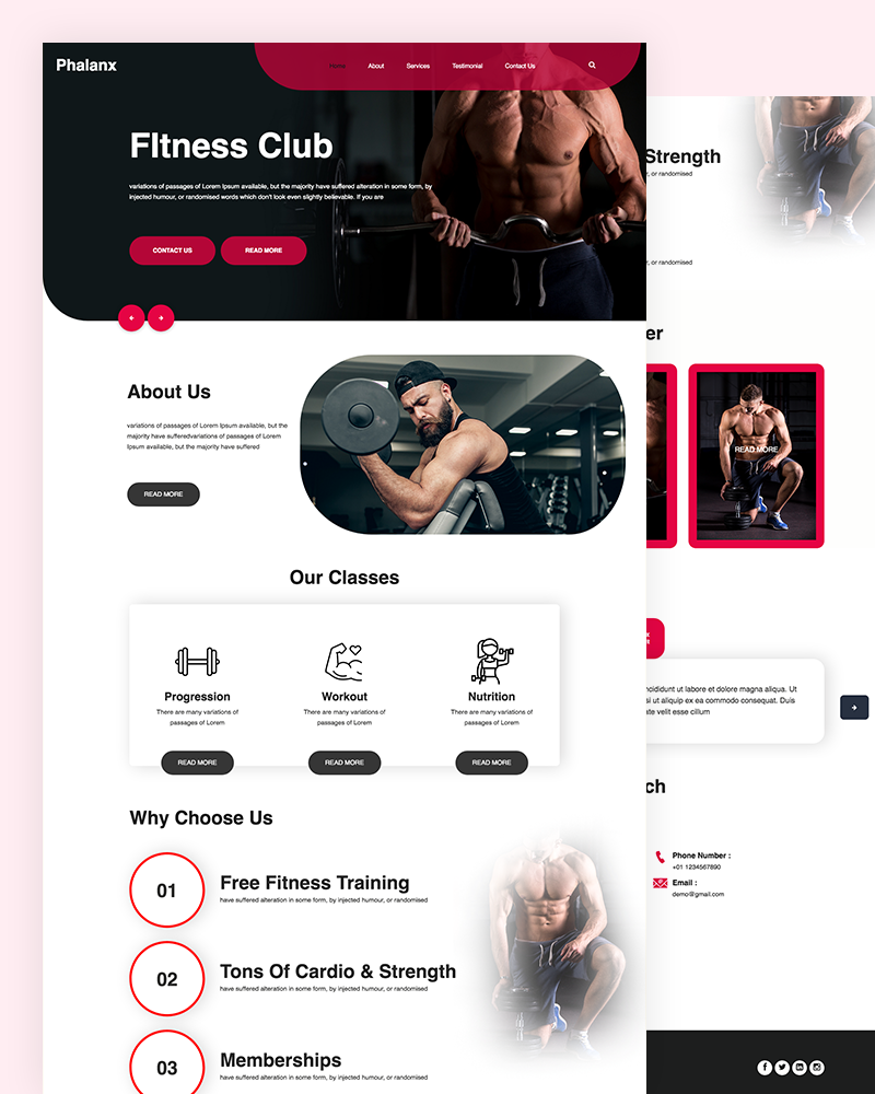 Phalanx - Fitness HTML Template